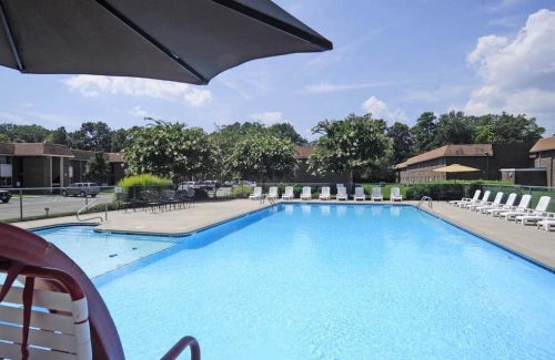 Swimming Pool With Chairs